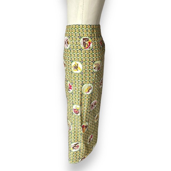 40s Paradise Sportswear Floral Nymph Fairy Wrap Skirt Cotton Hawaiian Tiki Print - Picture 6 of 7